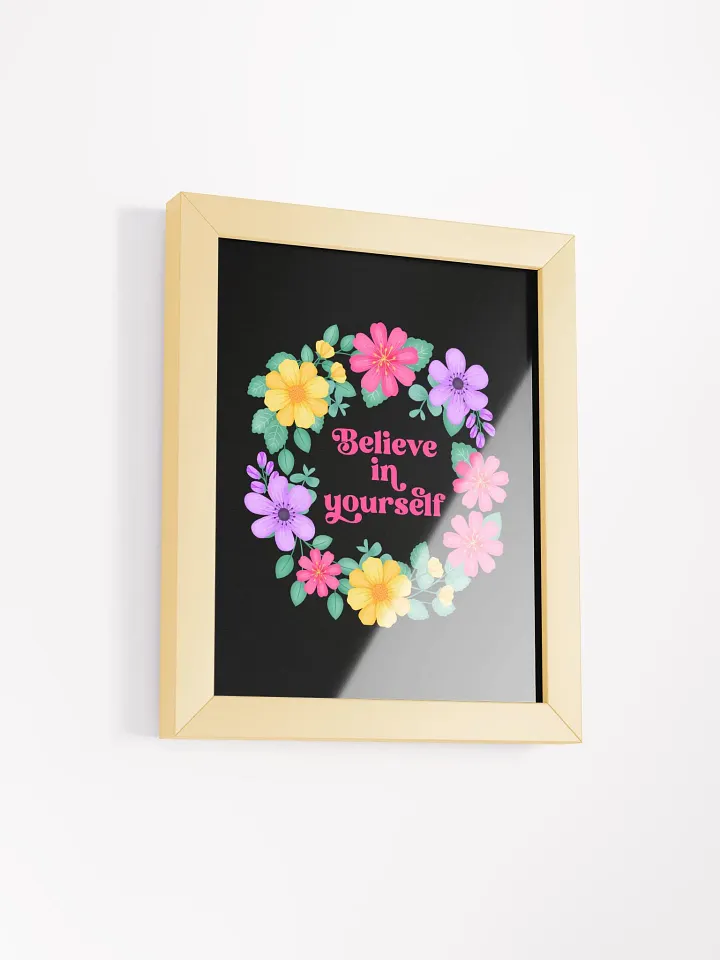Believe in yourself - Motivational Wall Art Black product image (2)