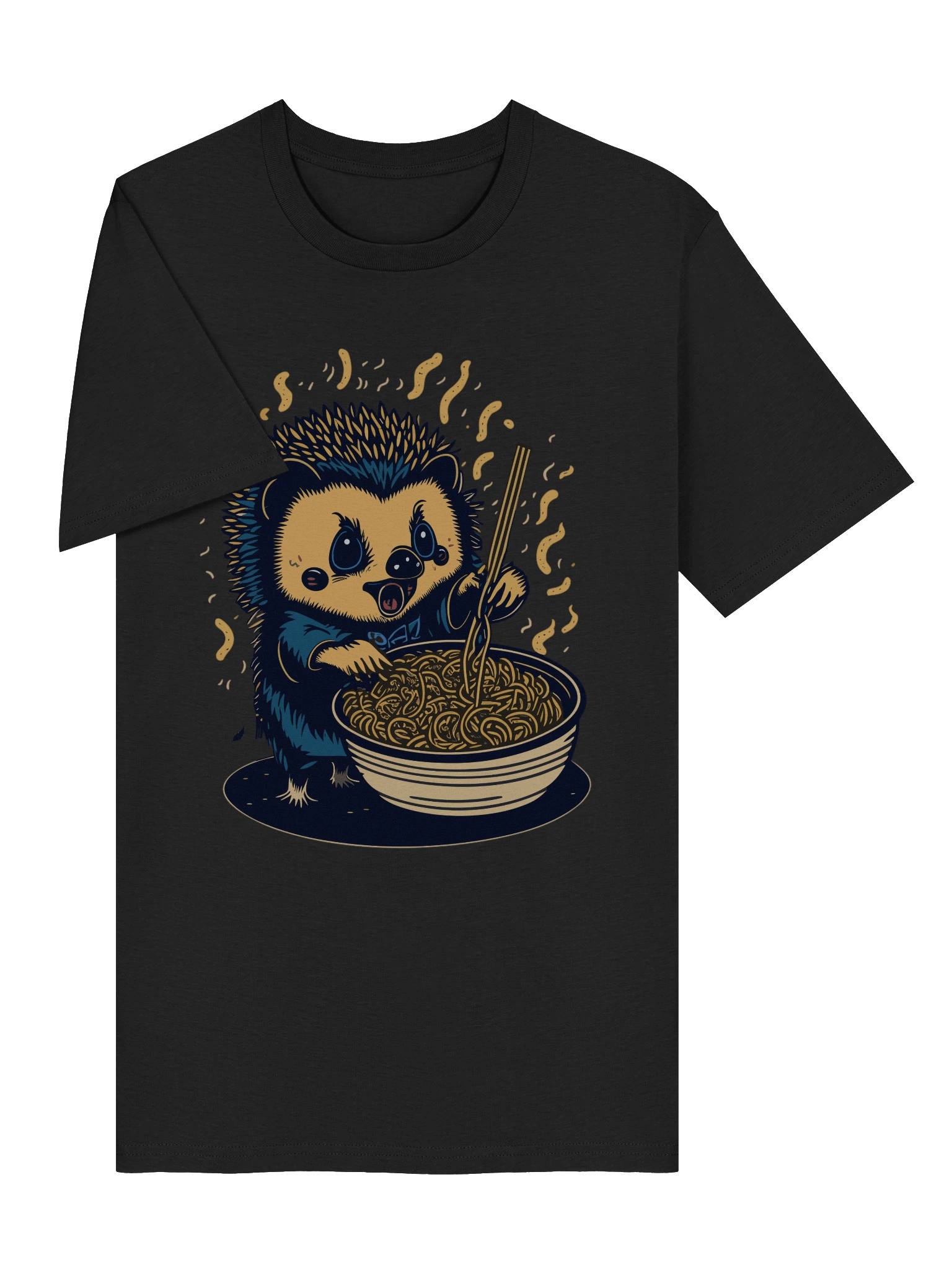 Whimsical Hedgehog Noodle Lover T-Shirt product image (59)
