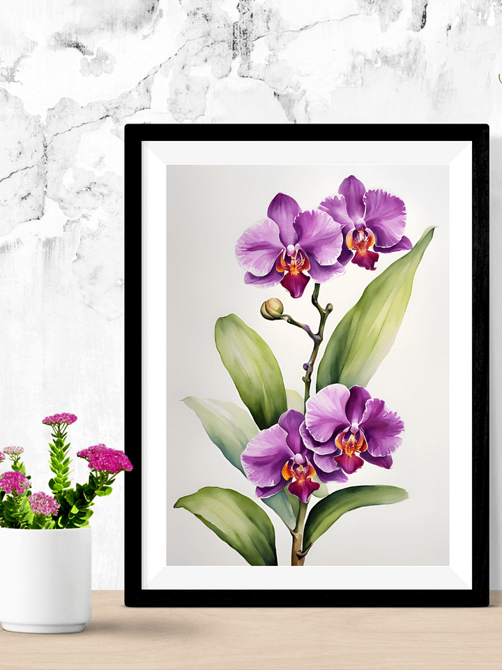 Watercolour Painting Printable Wall Art of ORCHID product image (1)