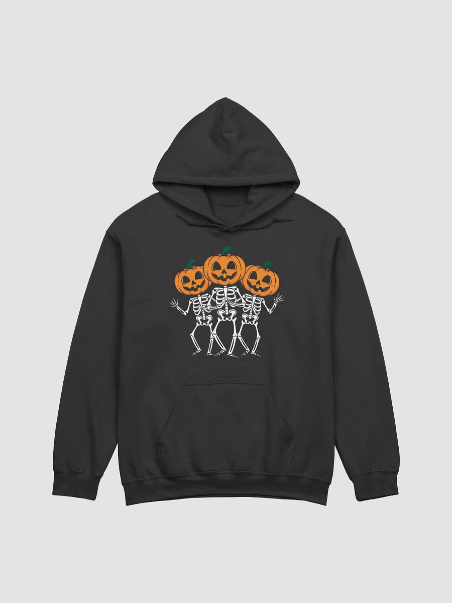 Dancing Skeletons Hoodie, Halloween Pumpkin Head Skeletons Graphic Hoodie, Spooky Halloween Dance Hoodie, Skeleton Pumpkin Hoodie product image (1)