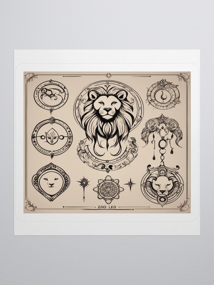 Zodiac Leo Kiss-Cut Sticker product image (3)