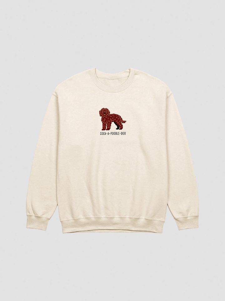 Cock-A-Poodle-Doo Sweatshirt (Embroidered) of a Cockapoo(Chocolate) product image (13)