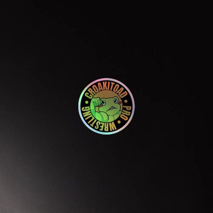 Croakitoad Pro Wrestling Holographic Sticker product image (4)