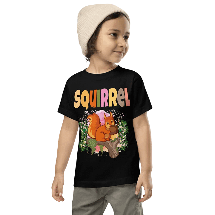 Squirrel Colorful Funny Cute Bella +Canvas Toddler T-Shirt – Funny Shirt, Best Gift for Kids product image (1)