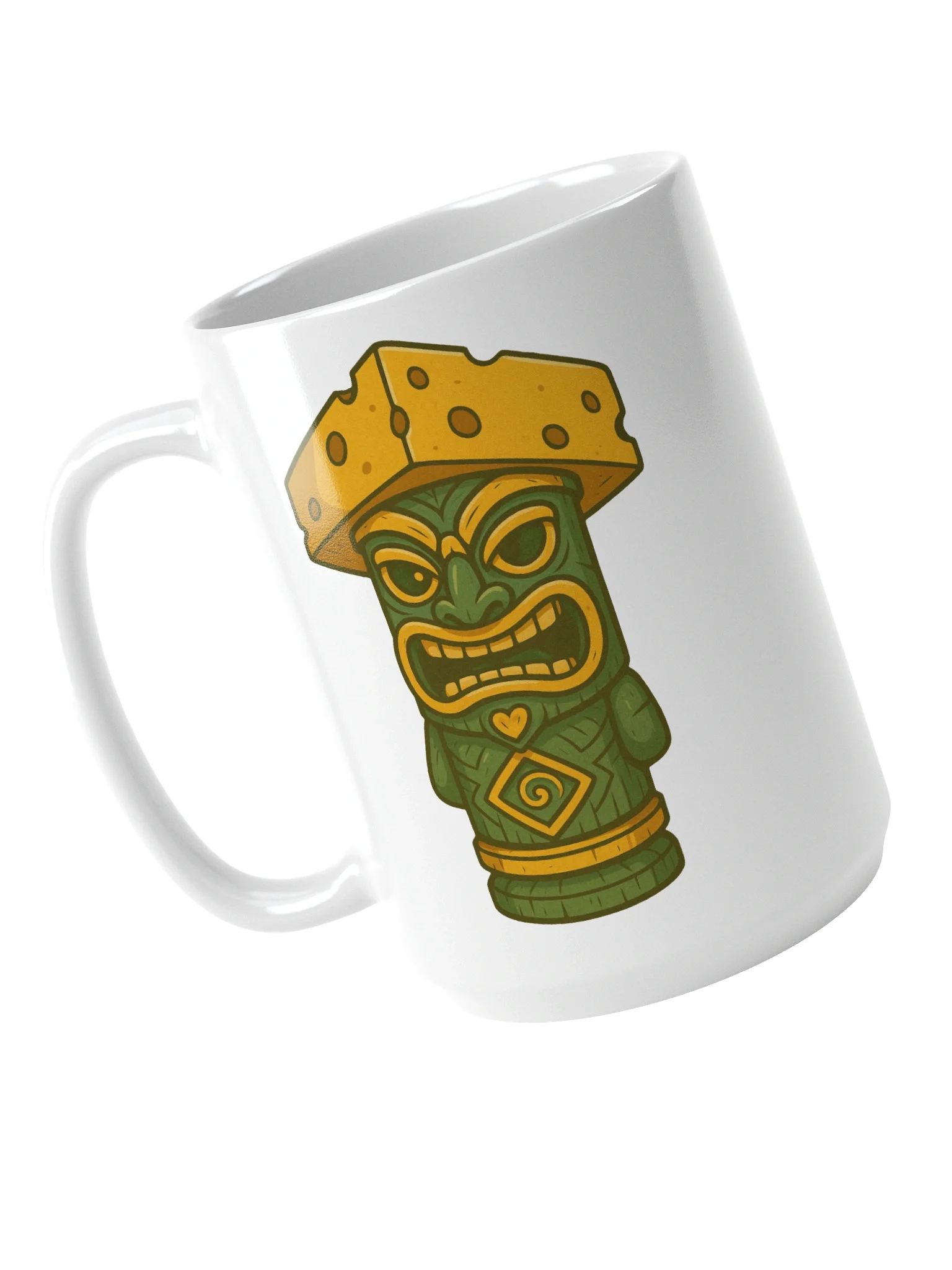 Cheesehead Tiki White Glossy Mug product image (4)