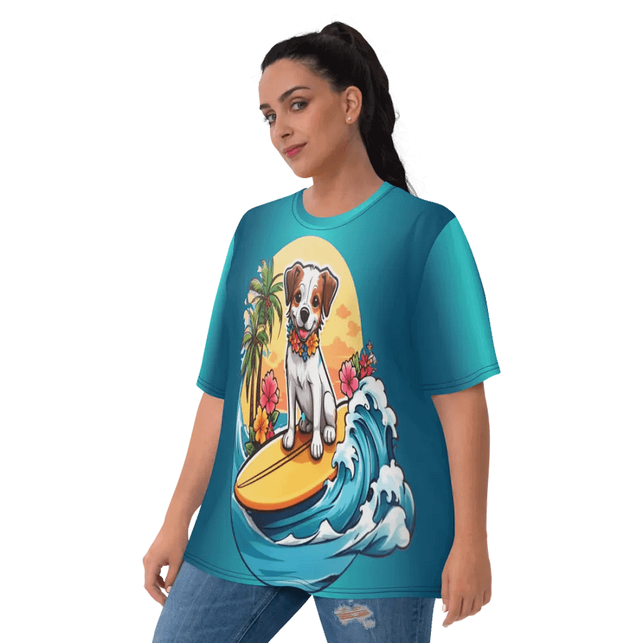 Dog Surfing All Over Print T-shirt product image (10)