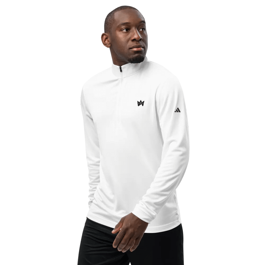 CSG x Adidas Lightweight Quarter-Zip Golf Pullover - (Unisex) White product image (6)