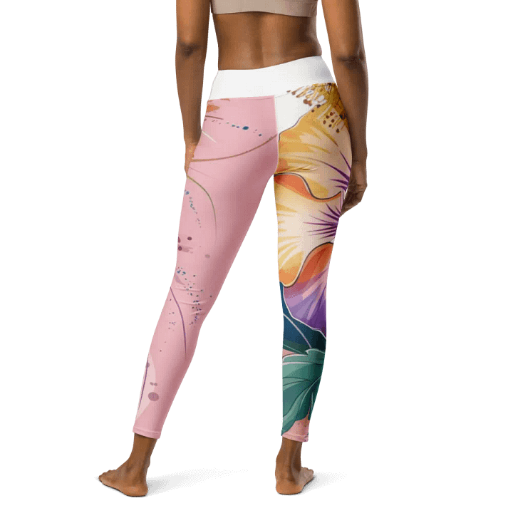 Vibrant Hibiscus Dreams Yoga Leggings product image (2)