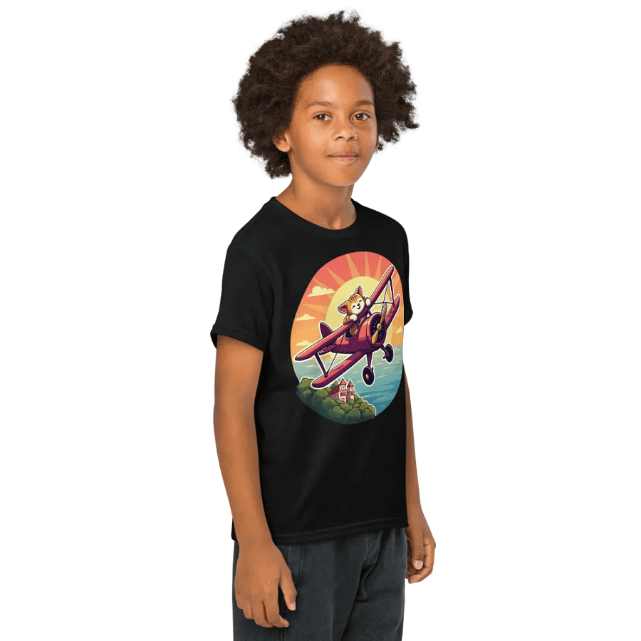 Whimsical Cat Adventure Youth Tee product image (12)