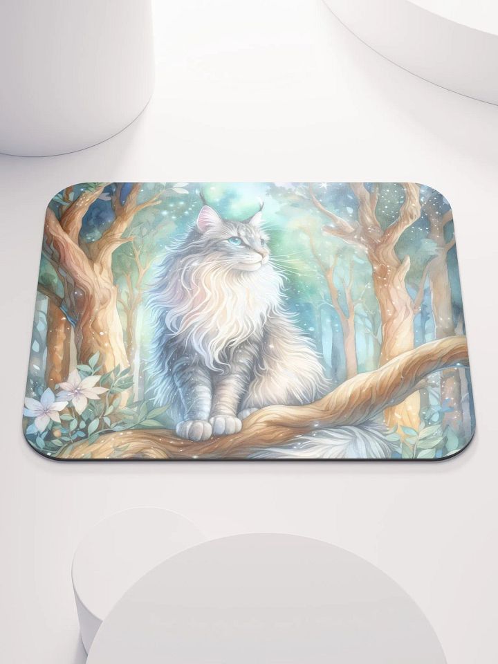 Majestic Cat in a Mystical Forest Mouse Pad product image (2)
