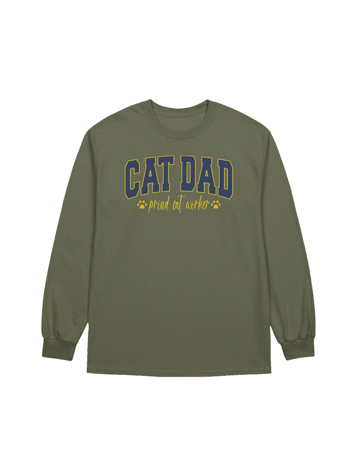 Cat Dad (proud cat worker) - Unisex Adult Long Sleeve T-shirt product image (6)