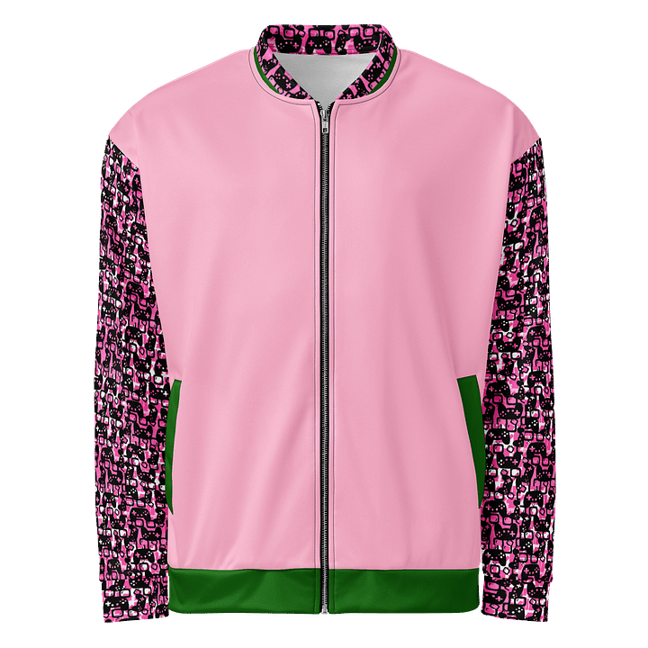 Experience Stories Unisex Bomber Jacket (Pink, Green, and Black) product image (2)