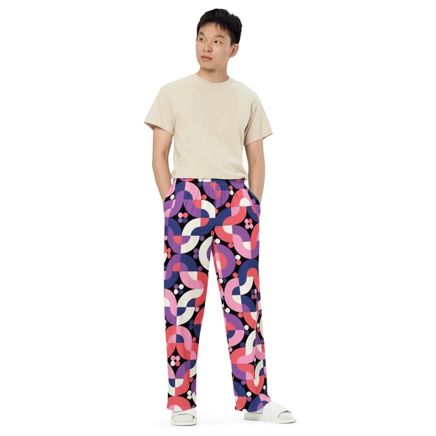 BUIII Retro Harmony: Amethyst Dawn Wide-Leg Pants product image (6)