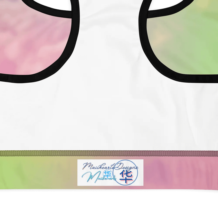 Blur cloud rainbow Design Padded Sports Bra - v11 product image (3)