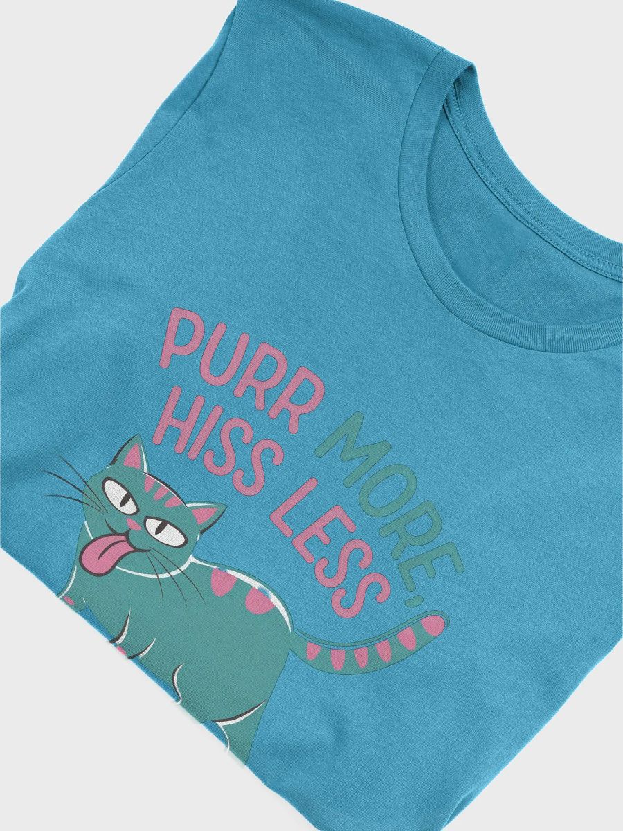 Purr More, Hiss Less Funny Cat T-Shirt product image (3)