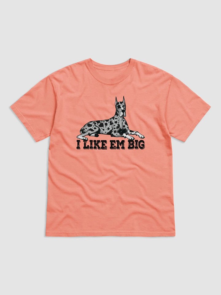 I Like Em Big T-Shirt of a Great Dane (Harlequin) | Funny T-Shirt for Great Dane Paw-rents product image (1)