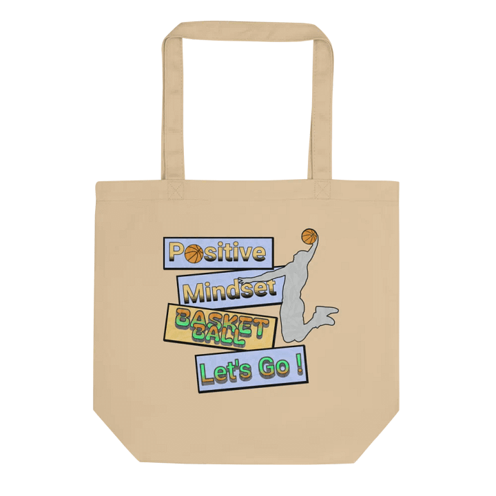 Positive Mindset Basketball Hoops Hustle Eco Tote Bag product image (1)