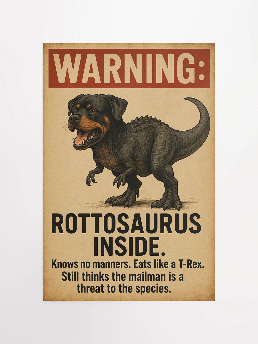 WARNING ROTTOSAURUS INSIDE Poster product image (11)