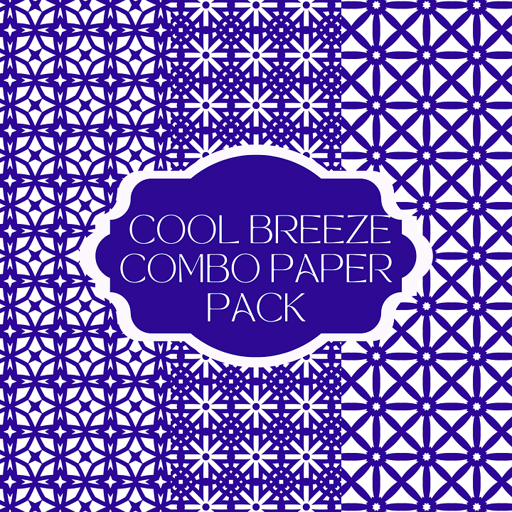 Cool Breeze Combo Paper Pack - 18 Sheets, 12x12 inches, 300 DPI product image (1)