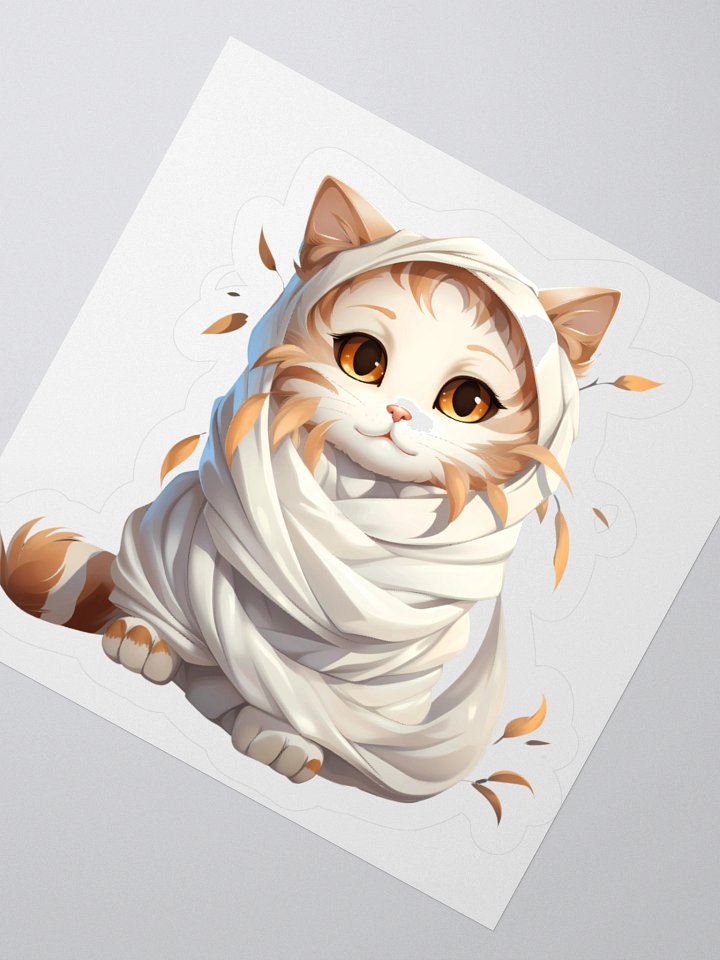 Mummy Cat Halloween Sticker product image (4)