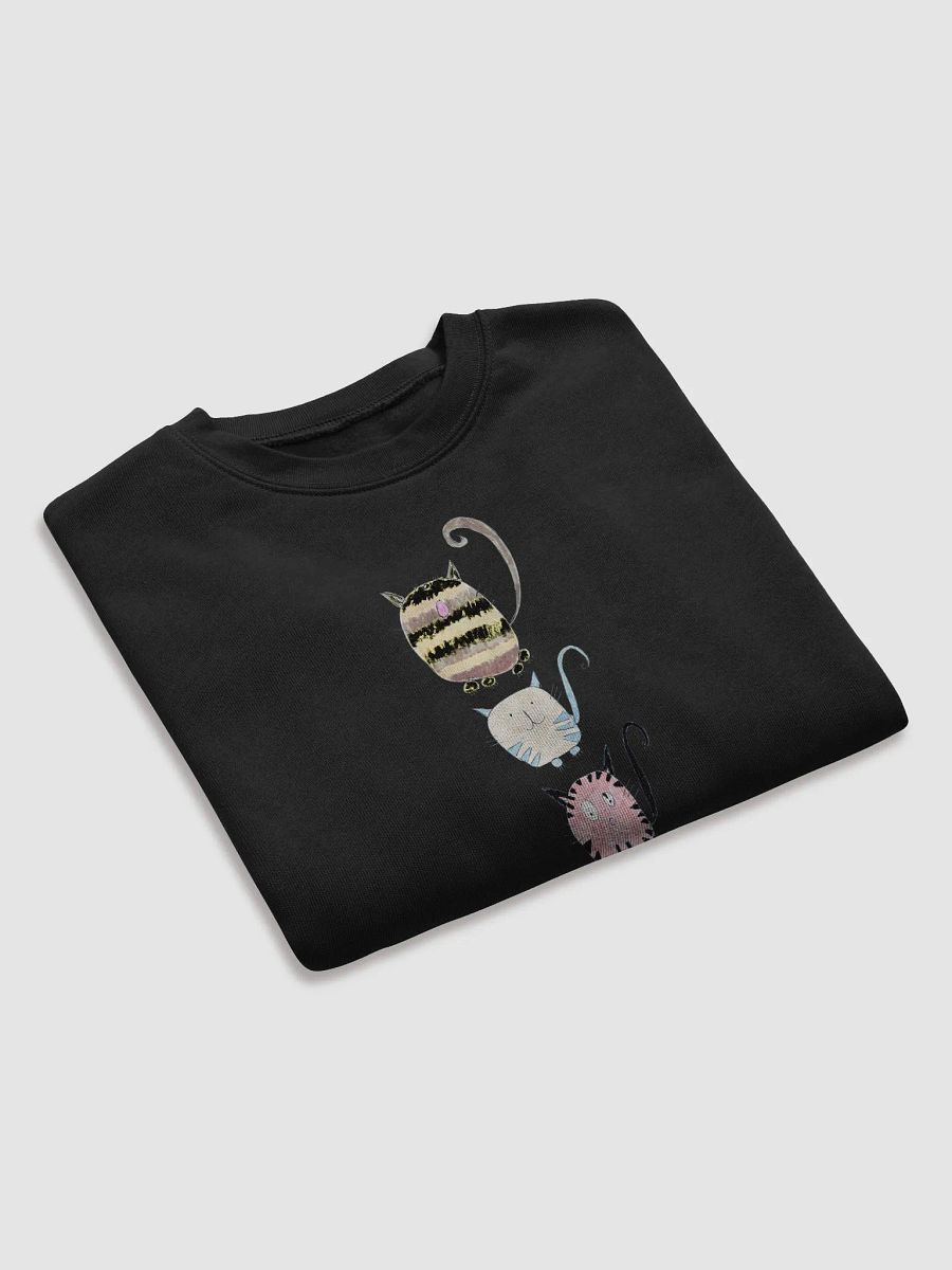 Abstract Quirky Cats In Three Women's Cropped Sweatshirt product image (10)