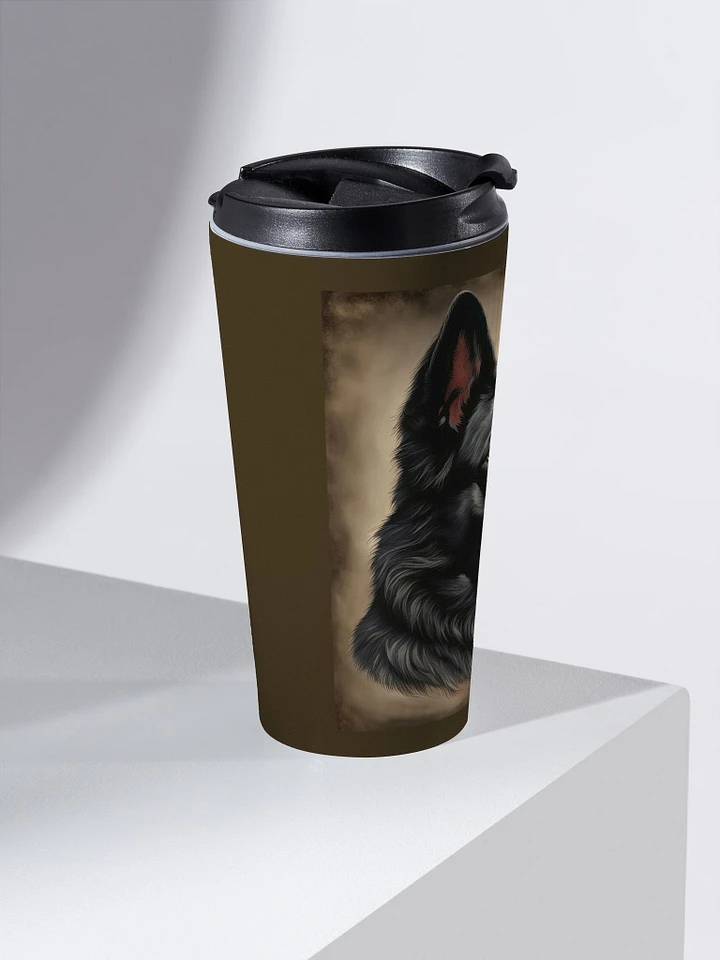 Black German Shepherd Stainless Steel Travel Mug product image (2)