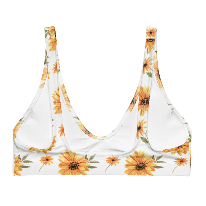 Watercolour Floral Pattern Padded Bikini Top - V2 product image (2)