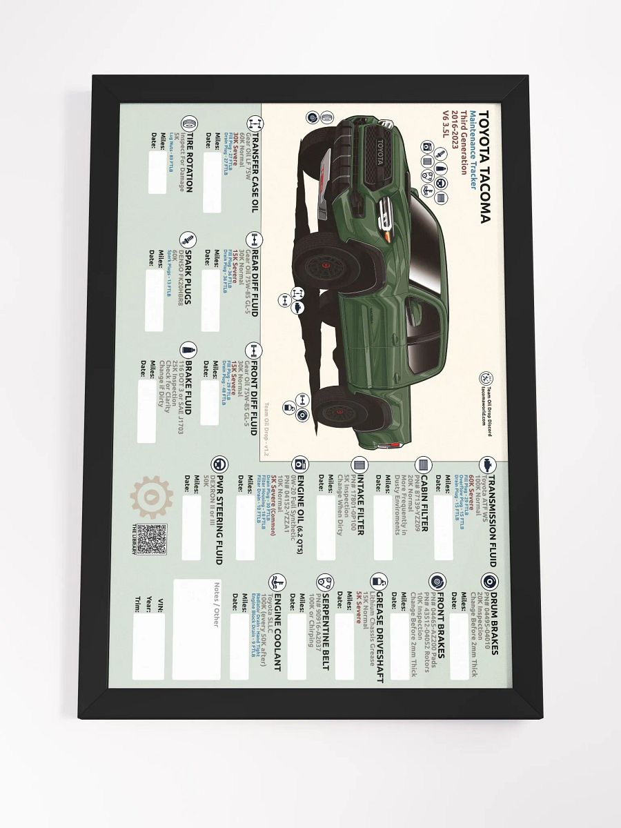 3RD GEN MAINTENANCE TRACKER V1.2 - Army (FRAMED) product image (5)