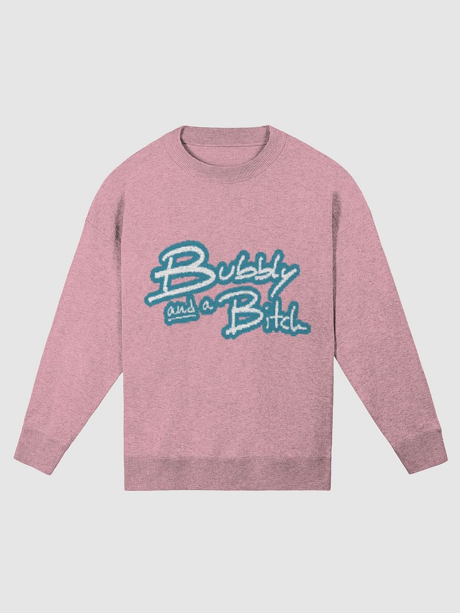 Bubbly and a B*tch (lg. lined design, teal and pink) relaxed knitwear crewneck product image (3)