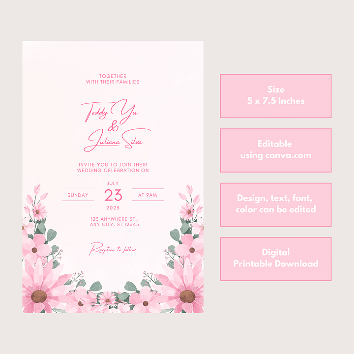 Modern Wedding Card - Dizynai (DW-06) product image (2)