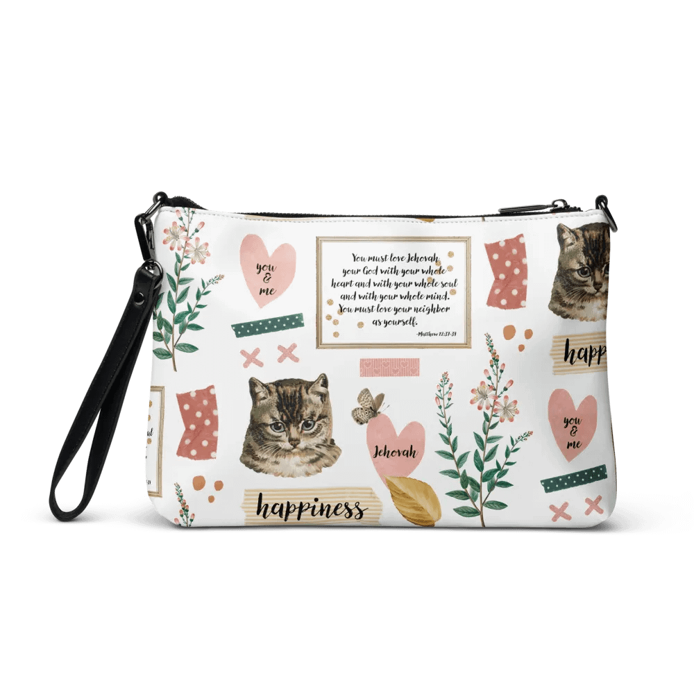 Matthew 22:37-39 | Chic Boho Collage Crossbody Bag product image (7)