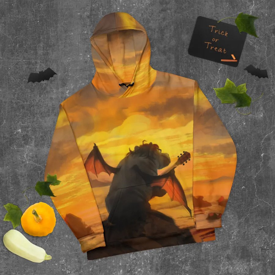 Orange Hippo Fullprint Hoodie product image (9)