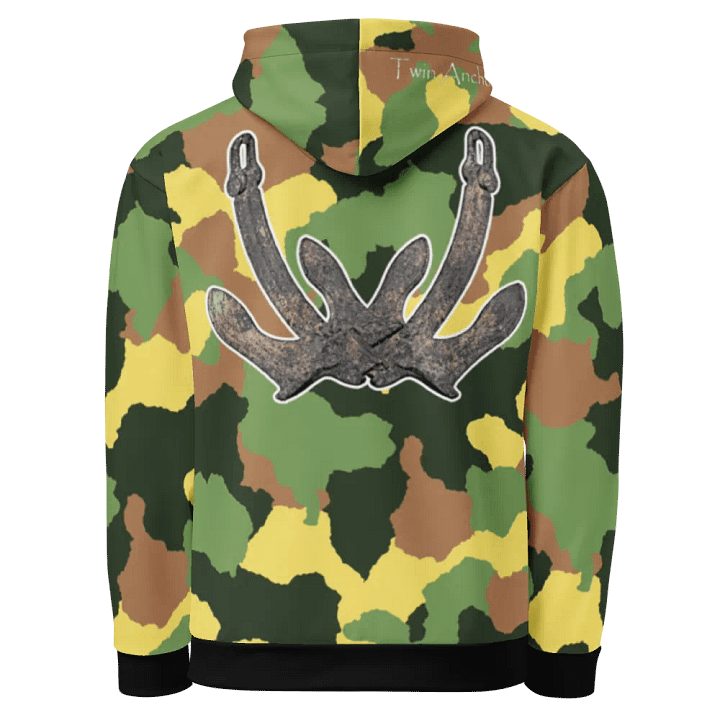 Green Camouflage Anchor Hoodie product image (1)