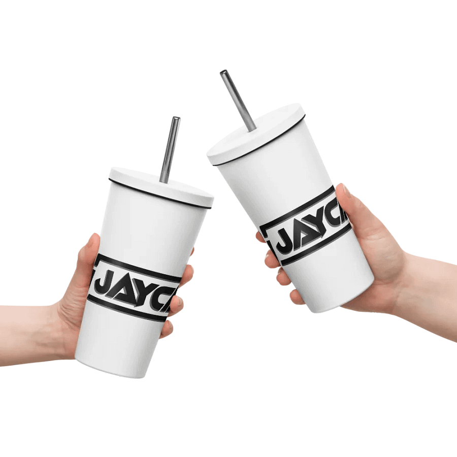 Dj JayCan Insulated Tumbler with a Straw White product image (10)