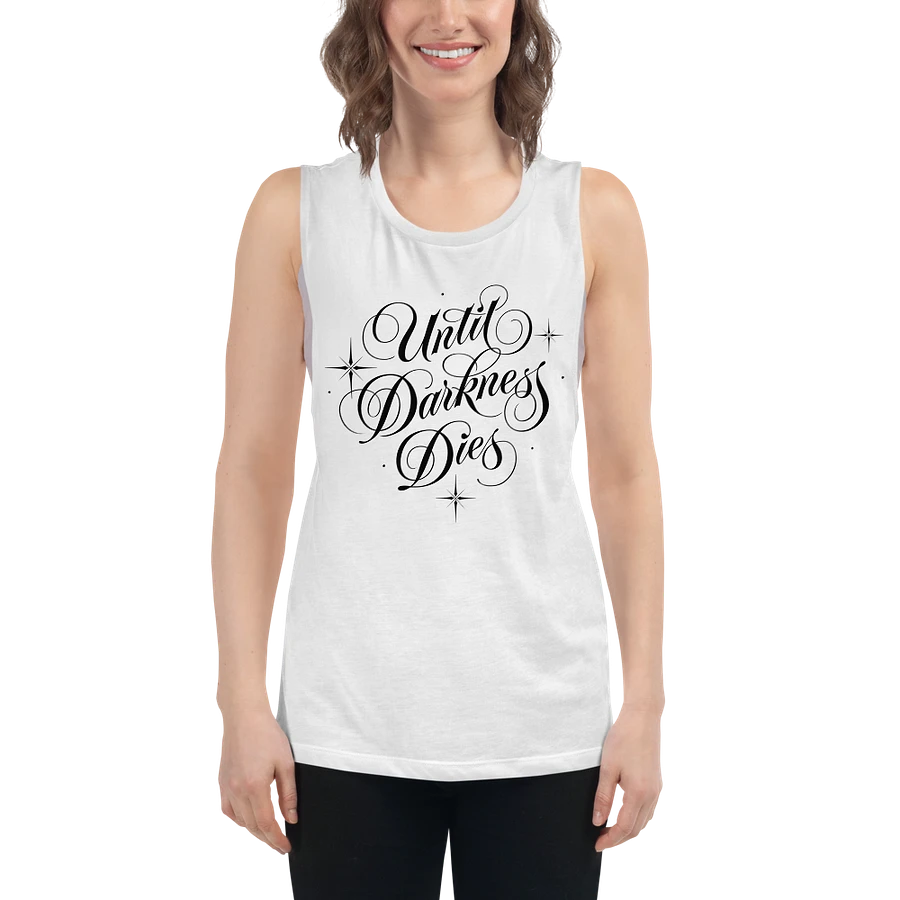 Until Darkness Dies (simple design) Bella+Canvas Women's Flowy Muscle Tank product image (51)