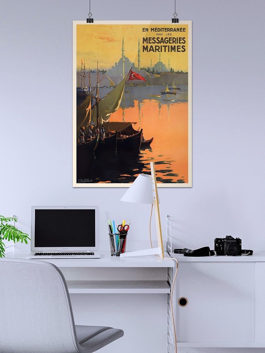 Istanbul, Turkey, 1910s — retro vintage travel poster product image (2)