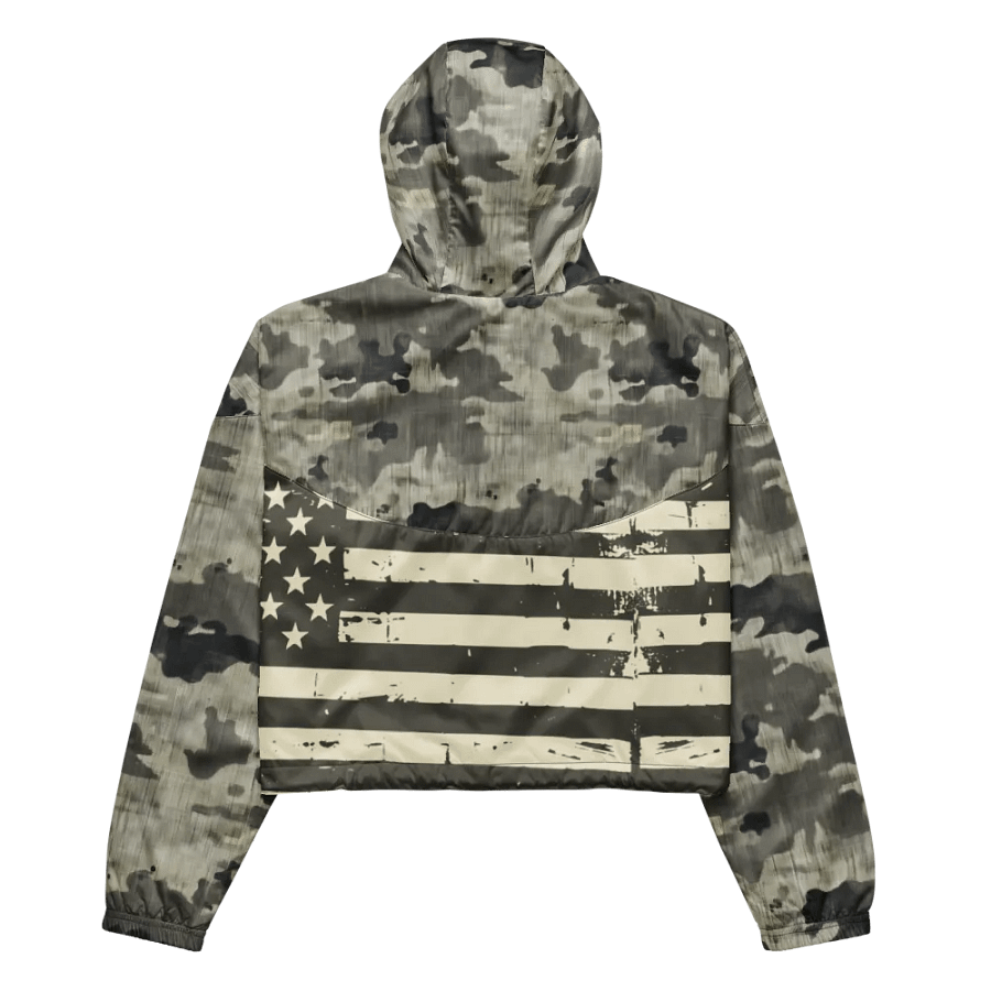Rebel Gamer Camo Cropped Hoodie Windbreaker product image (2)
