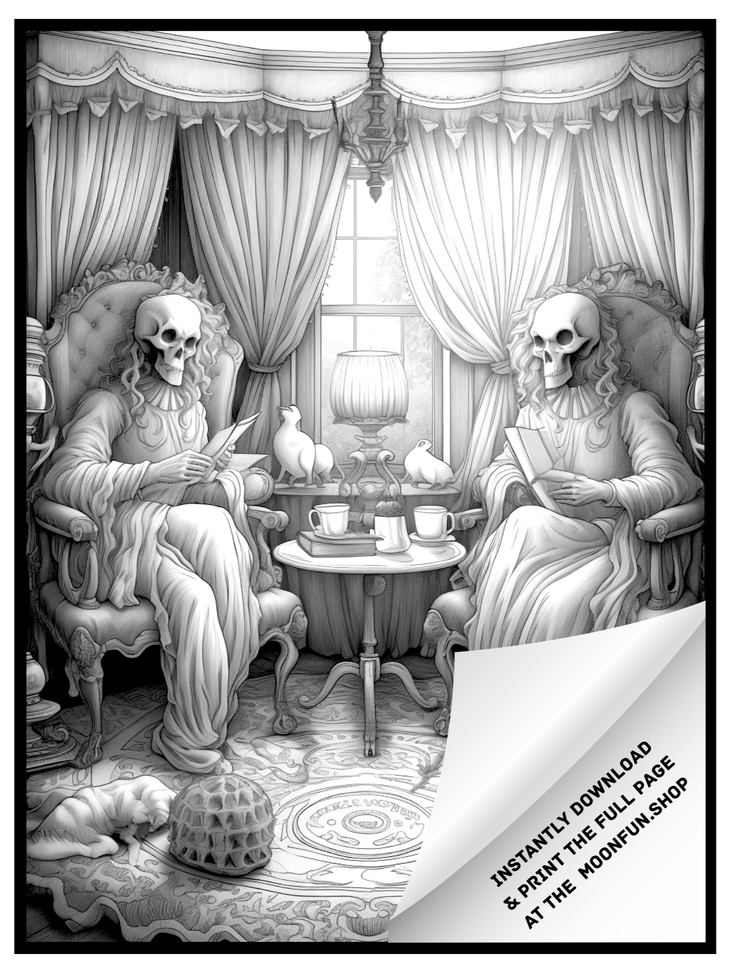 🧙 70 Witches & Haunted Places Halloween Coloring Pages for Teens & Adults product image (12)
