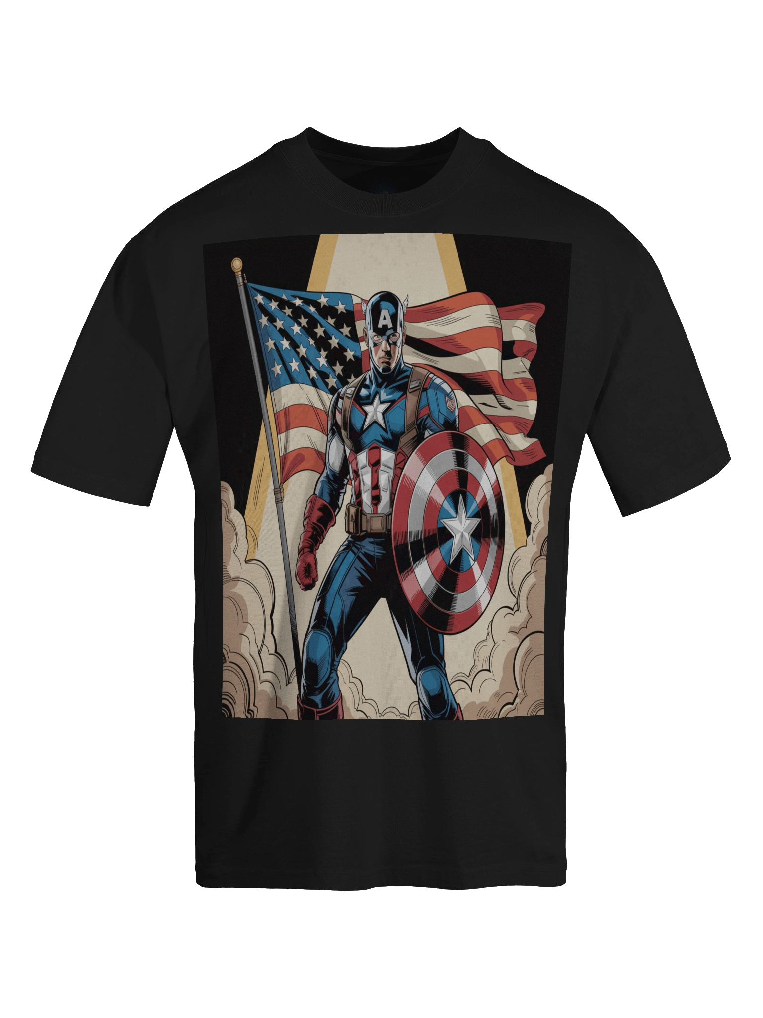 Herald's Halo: Captain America Dawn-Borne Oath Oversized Faded T-Shirt product image (1)