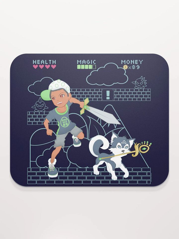 Broshi and Bowshi Adventure DARK MODE Mousepad product image (2)