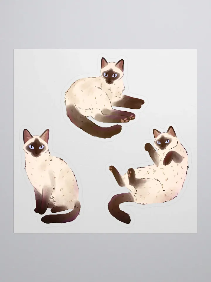 Siamese Cats Kiss Cut Stickers Set product image (2)