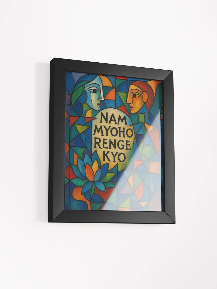 Nam Myoho Renge Kyo – Framed Picasso-Style Buddhist Art Print product image (2)