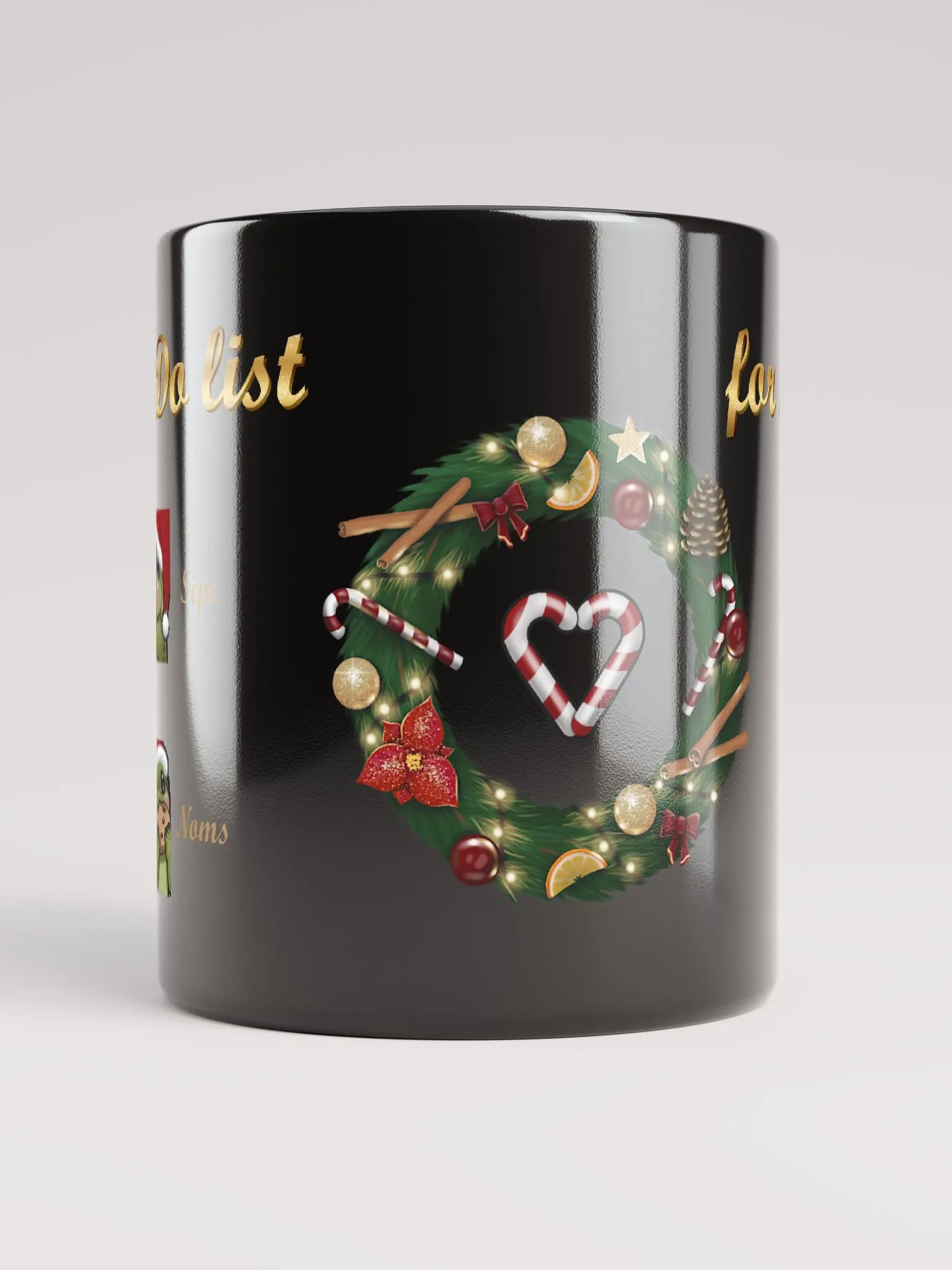 Lizzmas To-Do List Mug, black product image (4)