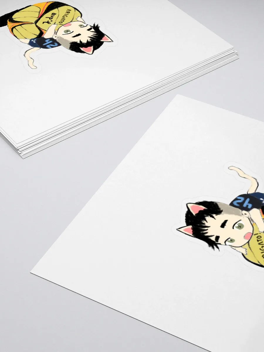 Arigato Neko Volleyball Sticker product image (10)