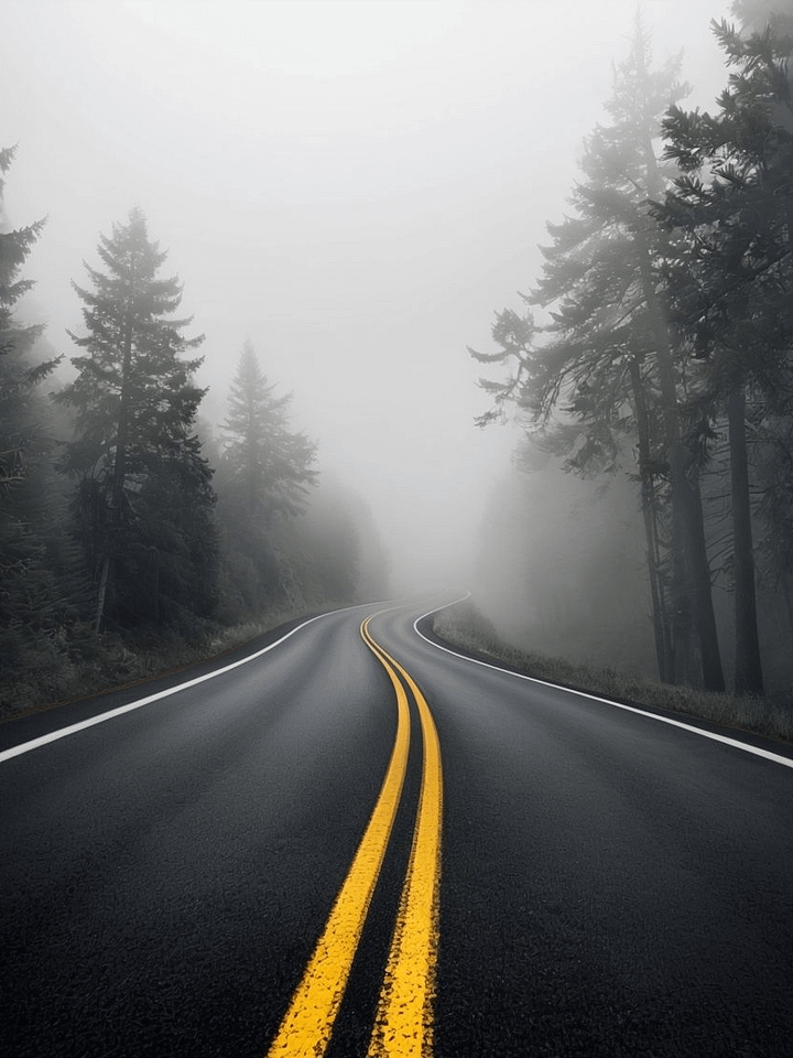 Misty Road Framed Matte Poster product image (1)