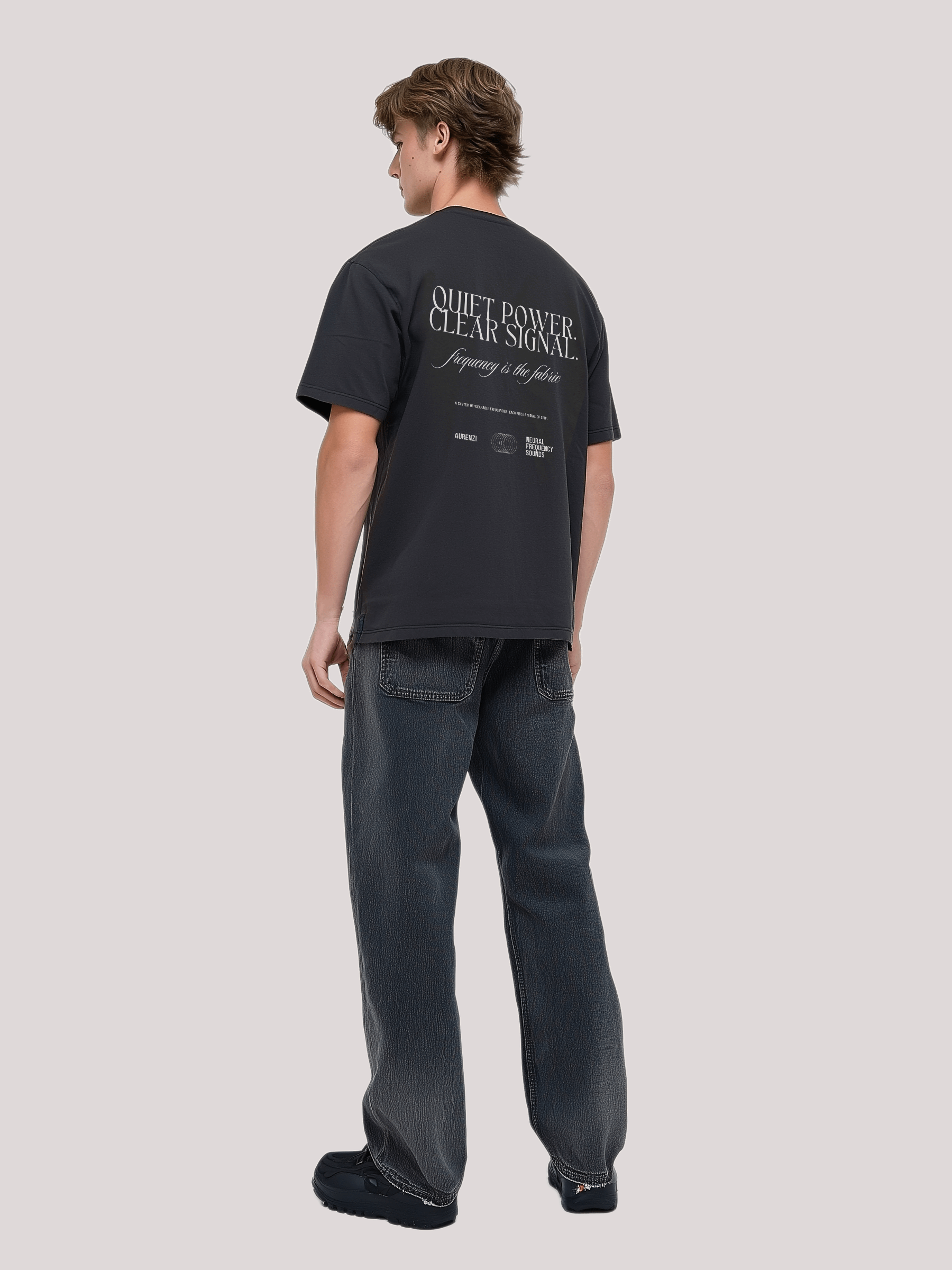 Energy Moves Through Intention Tee – Black Signal / Capsule 01 product image (5)