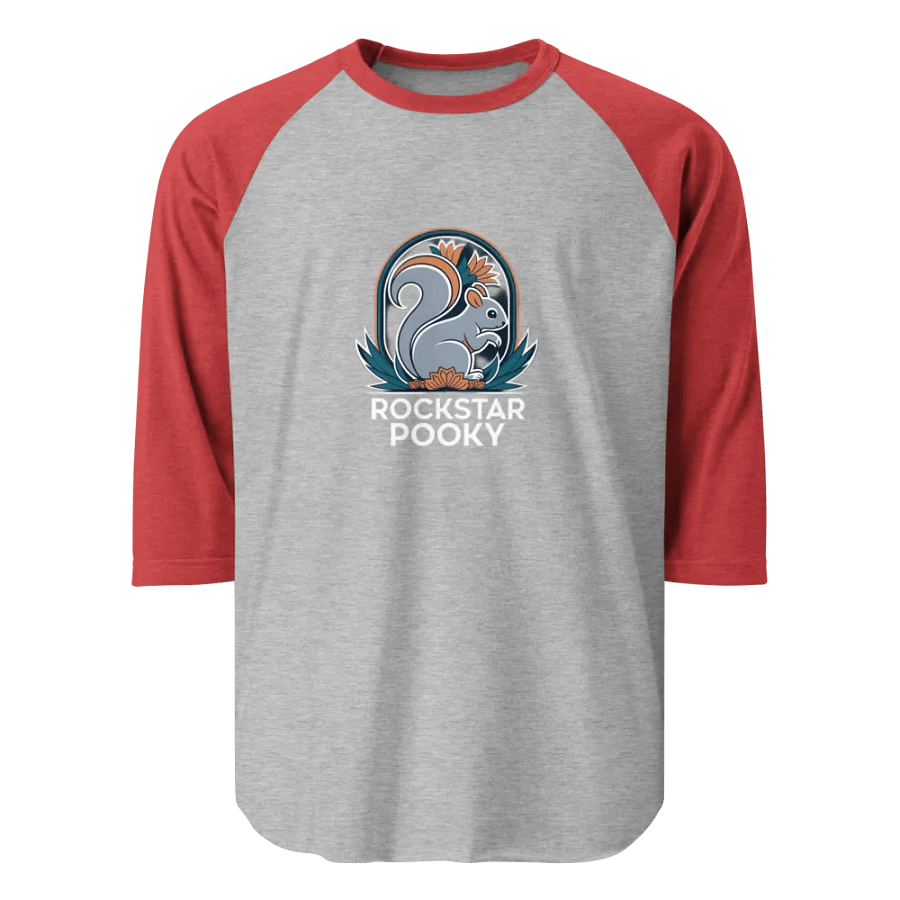 Rockstar Pooky Stylized Squirrel Raglan Tee product image (1)