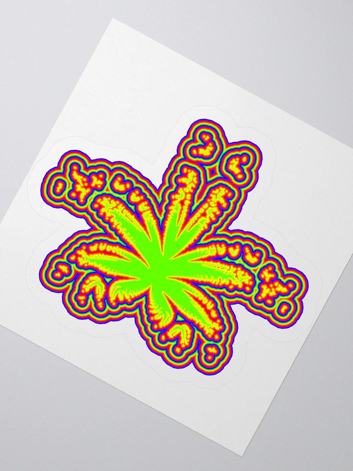 Cannabis Rainbow Stoner Sticker, 420 Queer Pride Pot Leaf Art product image (5)