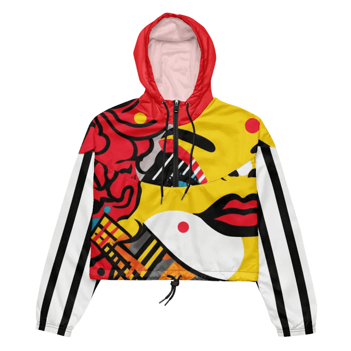 Pop Art Glam Stripe Cropped Jacket product image (2)