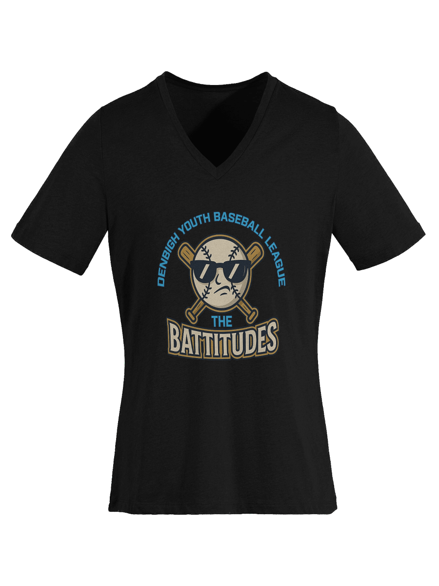 Battitude Baseball V-Neck Tee product image (49)